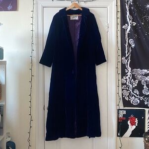 Vintage Blue Velvet Coat